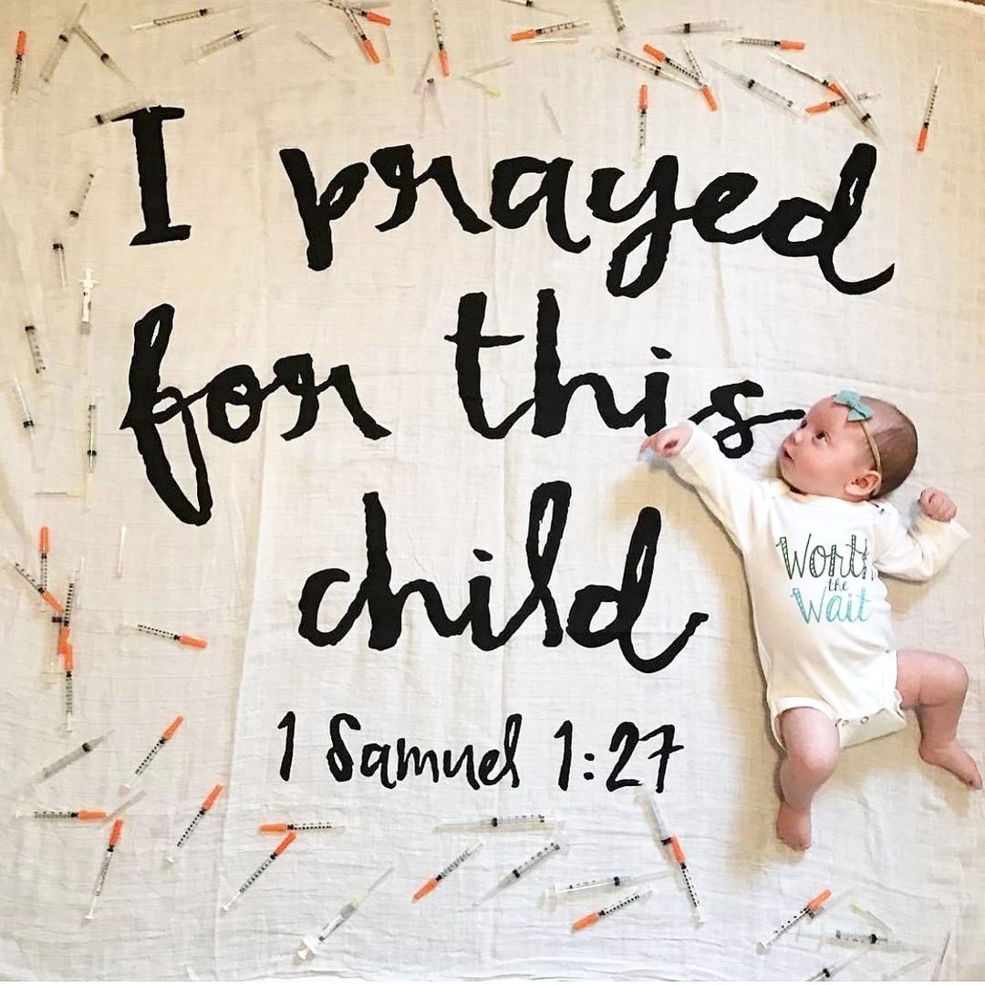 1 Samuel 1:27 Scripture swaddle and wall art by Modern Burlap