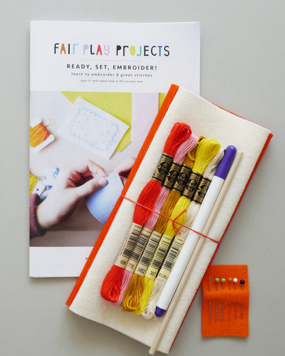 Fair Play Projects - Rainbow Sampler Banner Kit - Red