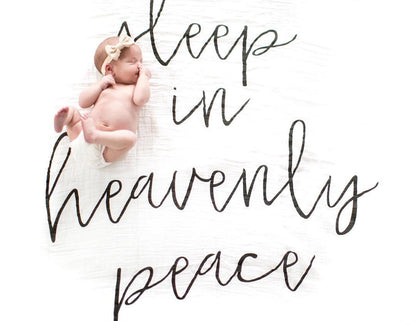 Sleep in Heavenly Peace Scripture Swaddle | GOTS Certified Organic Cotton Muslin