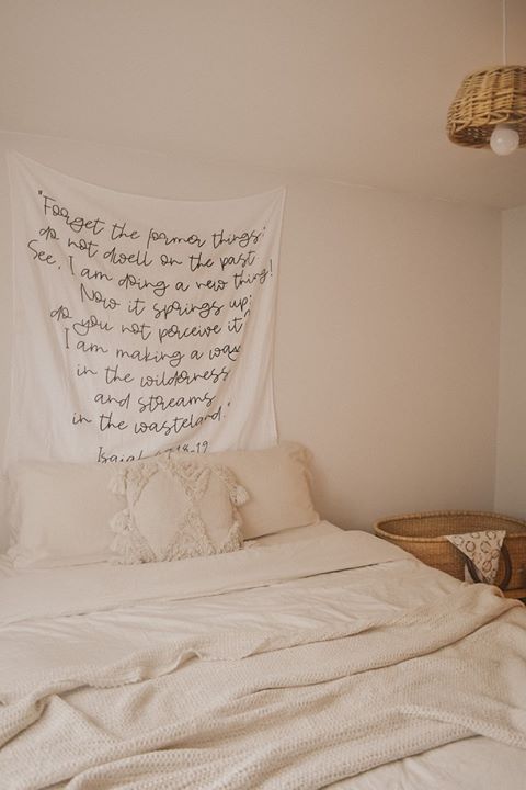 Isaiah 43:18 to 19 organic cotton Scripture swaddle by Modern Burlap