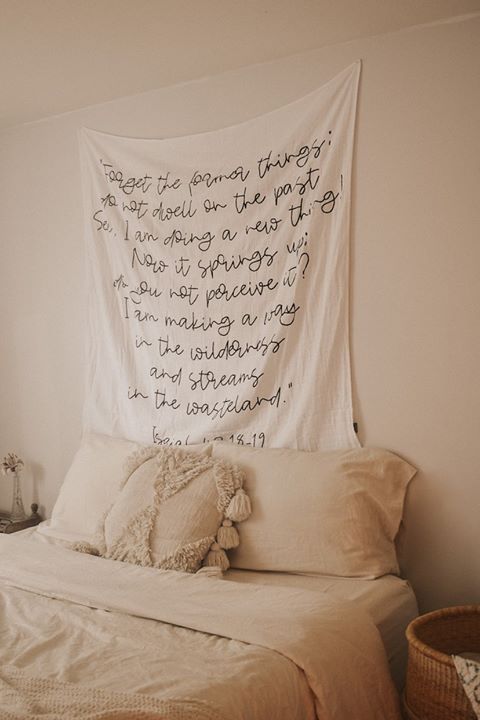 Isaiah 43:18 to 19 Scripture swaddle and keepsake by Modern Burlap