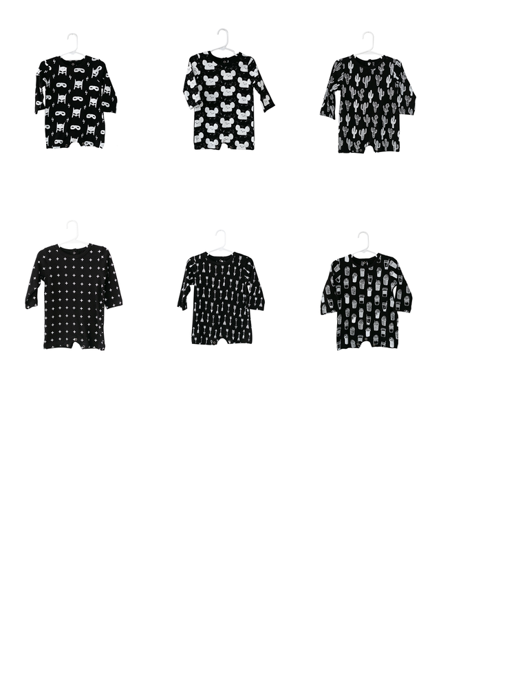 
                  
                    Load image into Gallery viewer, Organic Long Sleeve Romper -  Prints
                  
                