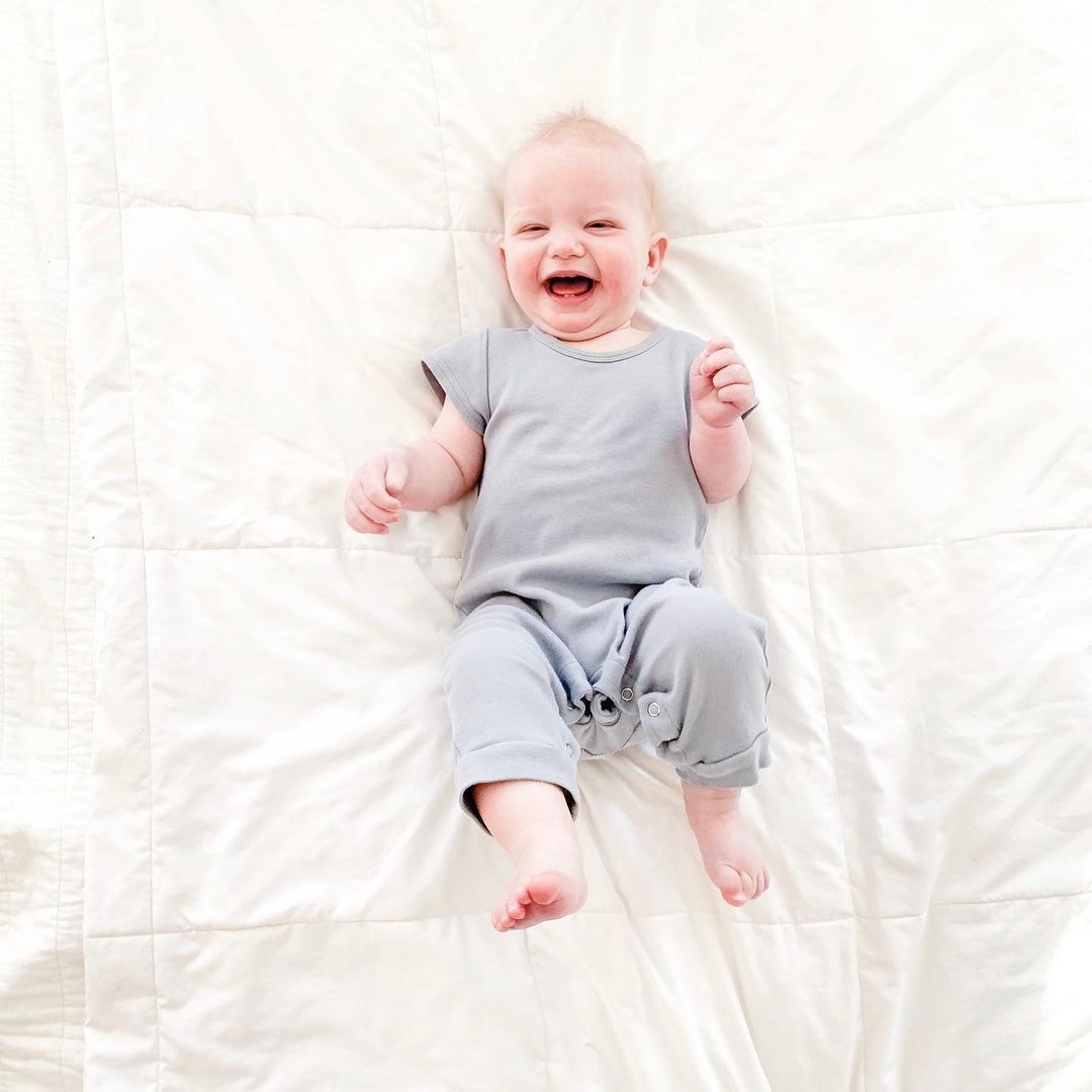 Organic Short Sleeve Explorer Back Jumpsuit | GOTS Certified Organic Cotton | Solid Colors