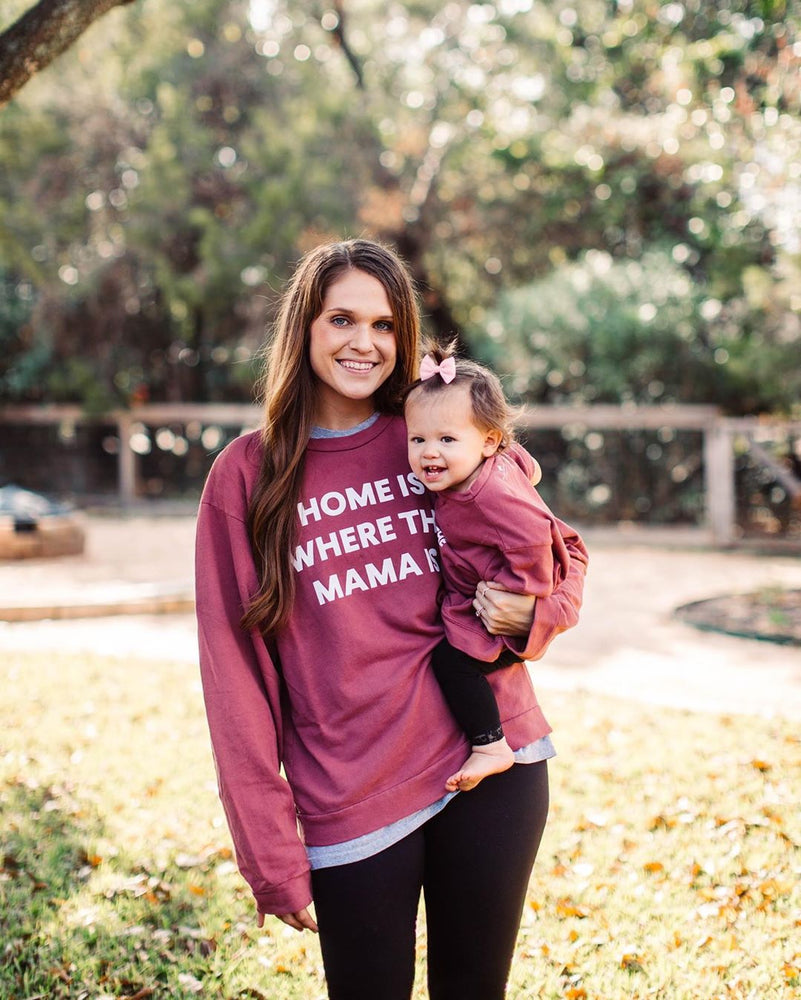 
                  
                    Load image into Gallery viewer, Home is where the mama is Kid&amp;#39;s Sweatshirt
                  
                
