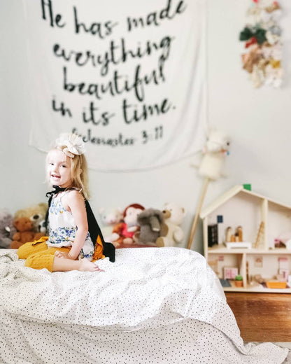 Ecclesiastes 3:11 Scripture swaddle and wall art by Modern Burlap