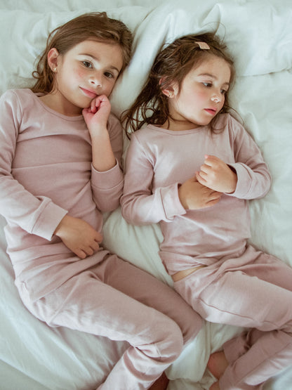 Organic Baby + Kids Pajama Set | Mauve