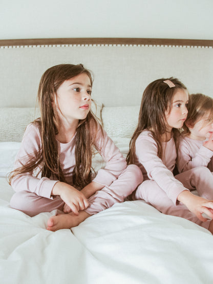 Organic Baby + Kids Pajama Set | Mauve