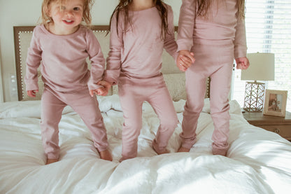 Organic Baby + Kids Pajama Set | Mauve