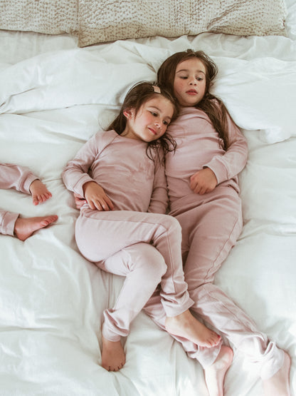 Organic Baby + Kids Pajama Set | Mauve