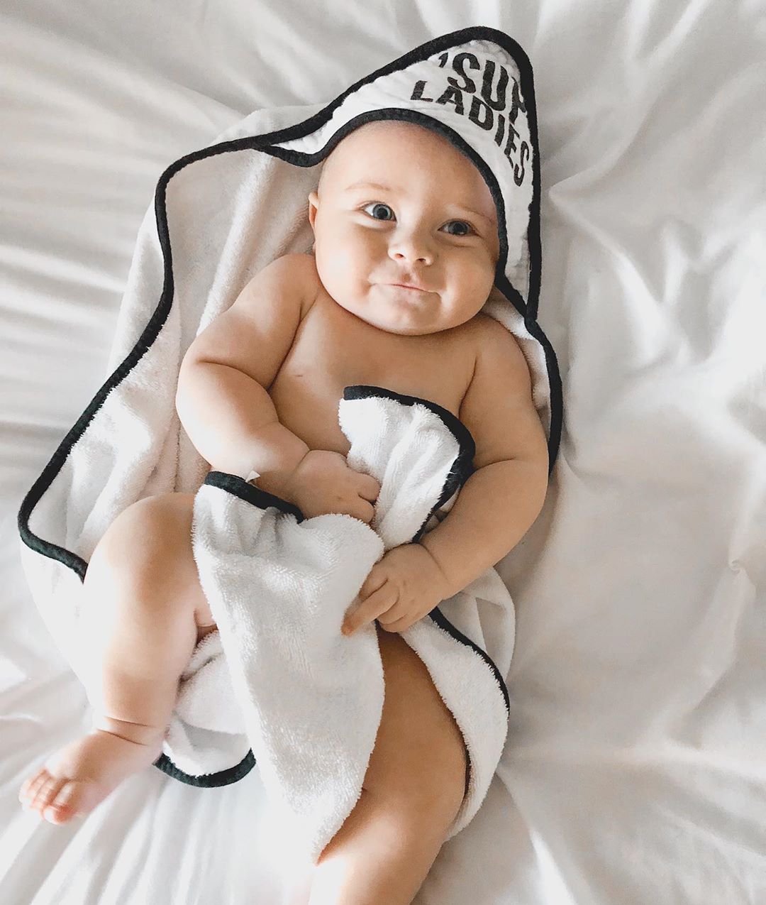 'Sup Ladies Muslin + Terry Hooded Baby Towel | GOTS Certified Organic Cotton Muslin Hood