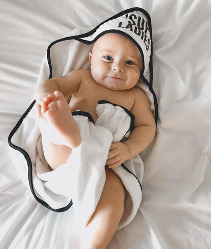 'Sup Ladies Muslin + Terry Hooded Baby Towel | GOTS Certified Organic Cotton Muslin Hood