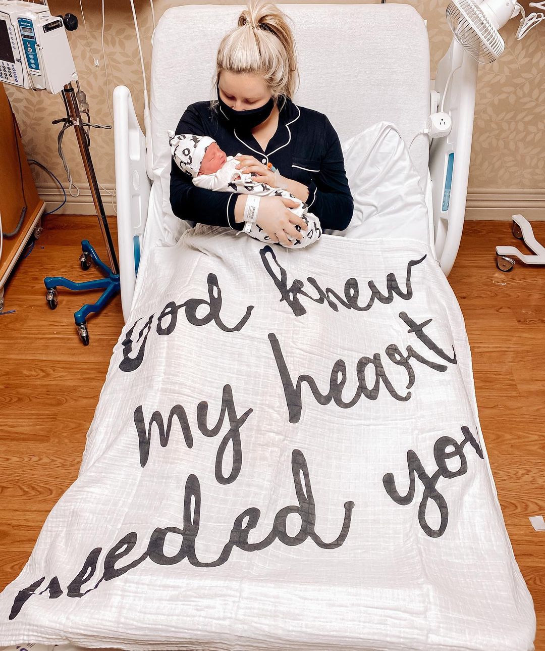 God Knew My Heart Needed You organic cotton muslin swaddle by Modern Burlap