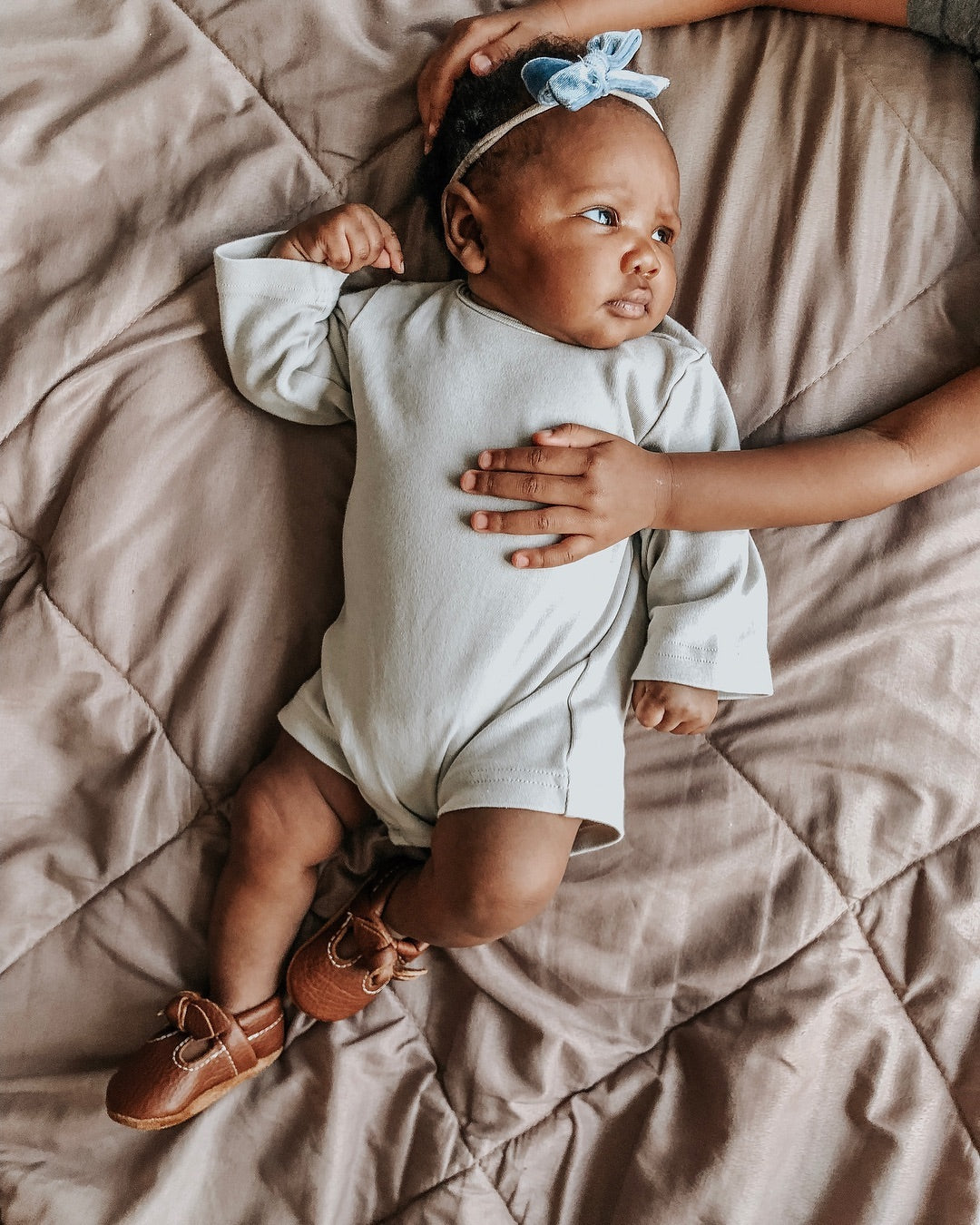 Organic Long Sleeve Romper | GOTS Certified Organic Cotton | Solid Colors