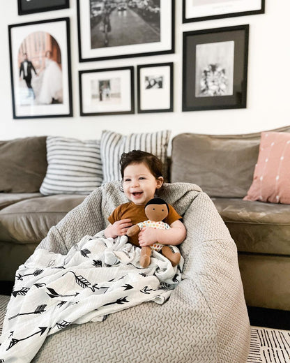 Arrows organic cotton muslin swaddle by Modern Burlap