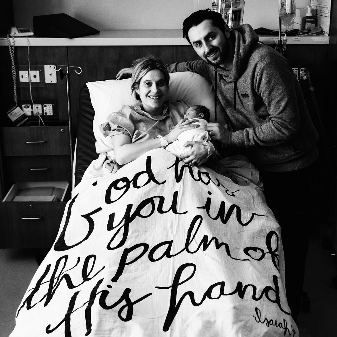 Isaiah 49:16 Scripture swaddle lifestyle image