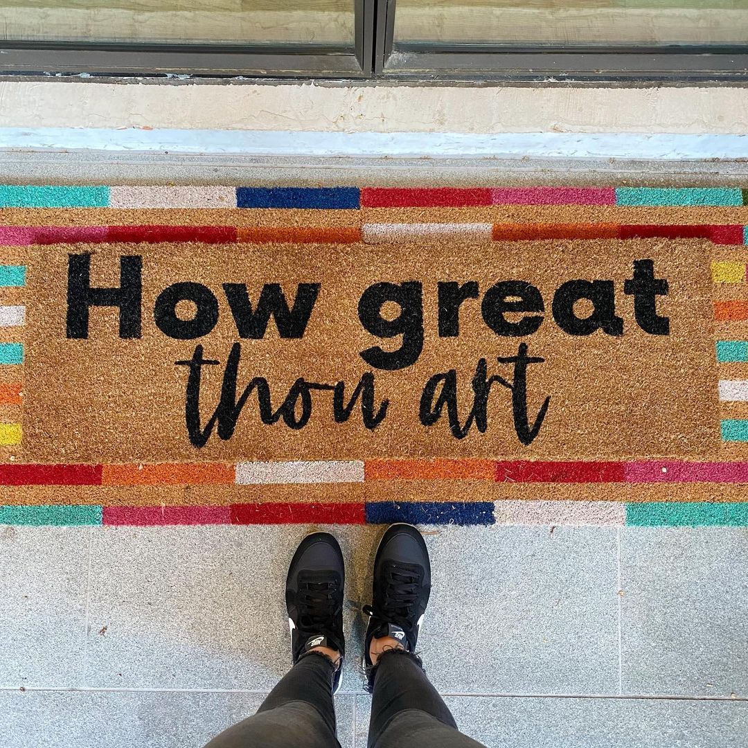 XL Christian Doormat | How Great Thou Art | Coconut Coir