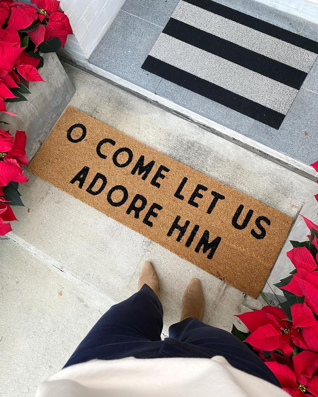 XL Doormat | O Come let us adore Him