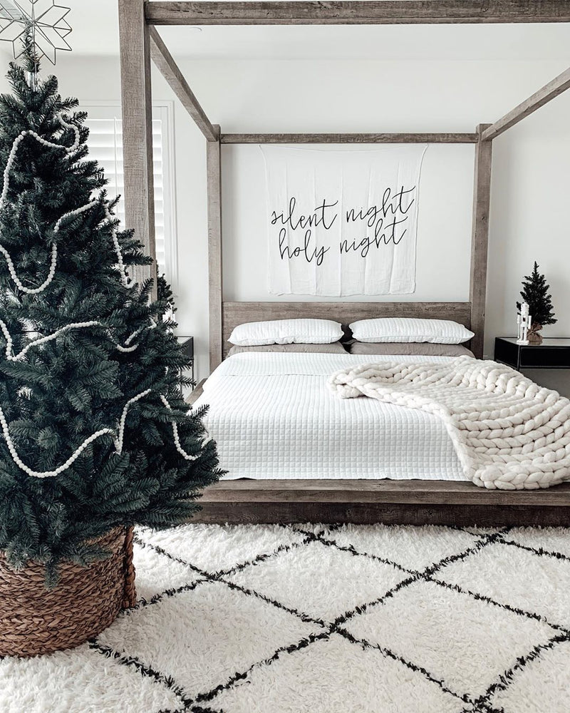 
                  
                    Load image into Gallery viewer, Organic Swaddle + Wall Art -  Silent night holy night
                  
                
