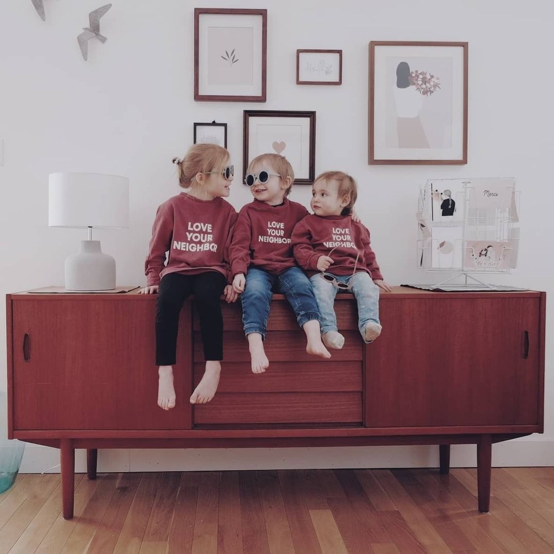 Love Your Neighbor Kids Sweatshirt | GOTS Certified Organic Cotton