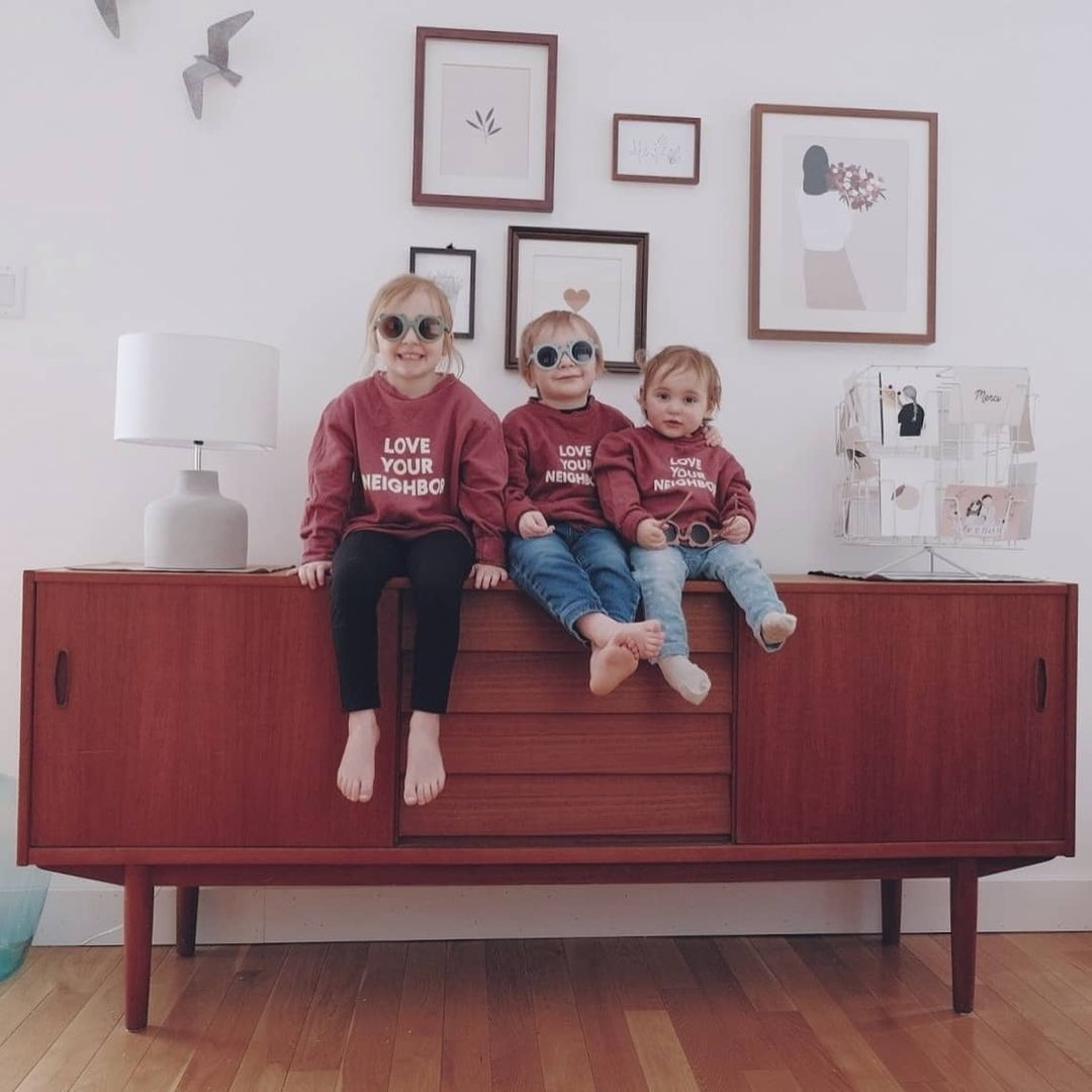 Love Your Neighbor Kids Sweatshirt | GOTS Certified Organic Cotton
