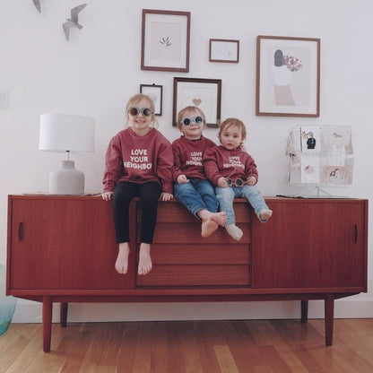 Love Your Neighbor Kids Sweatshirt | GOTS Certified Organic Cotton