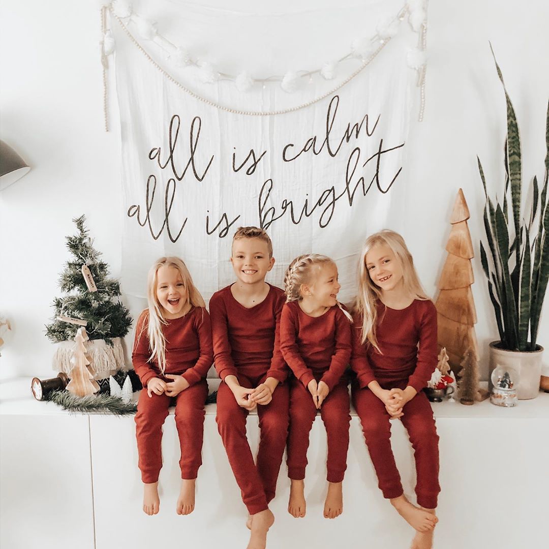 Organic Baby + Kids Pajama Set | Maroon