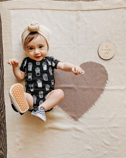 Organic Short Sleeve Baby Bodysuit | GOTS Certified Organic Cotton | Signature Prints