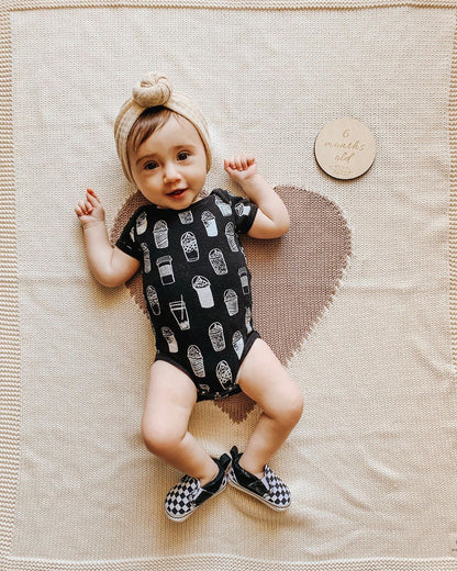 Organic Short Sleeve Baby Bodysuit | GOTS Certified Organic Cotton | Signature Prints
