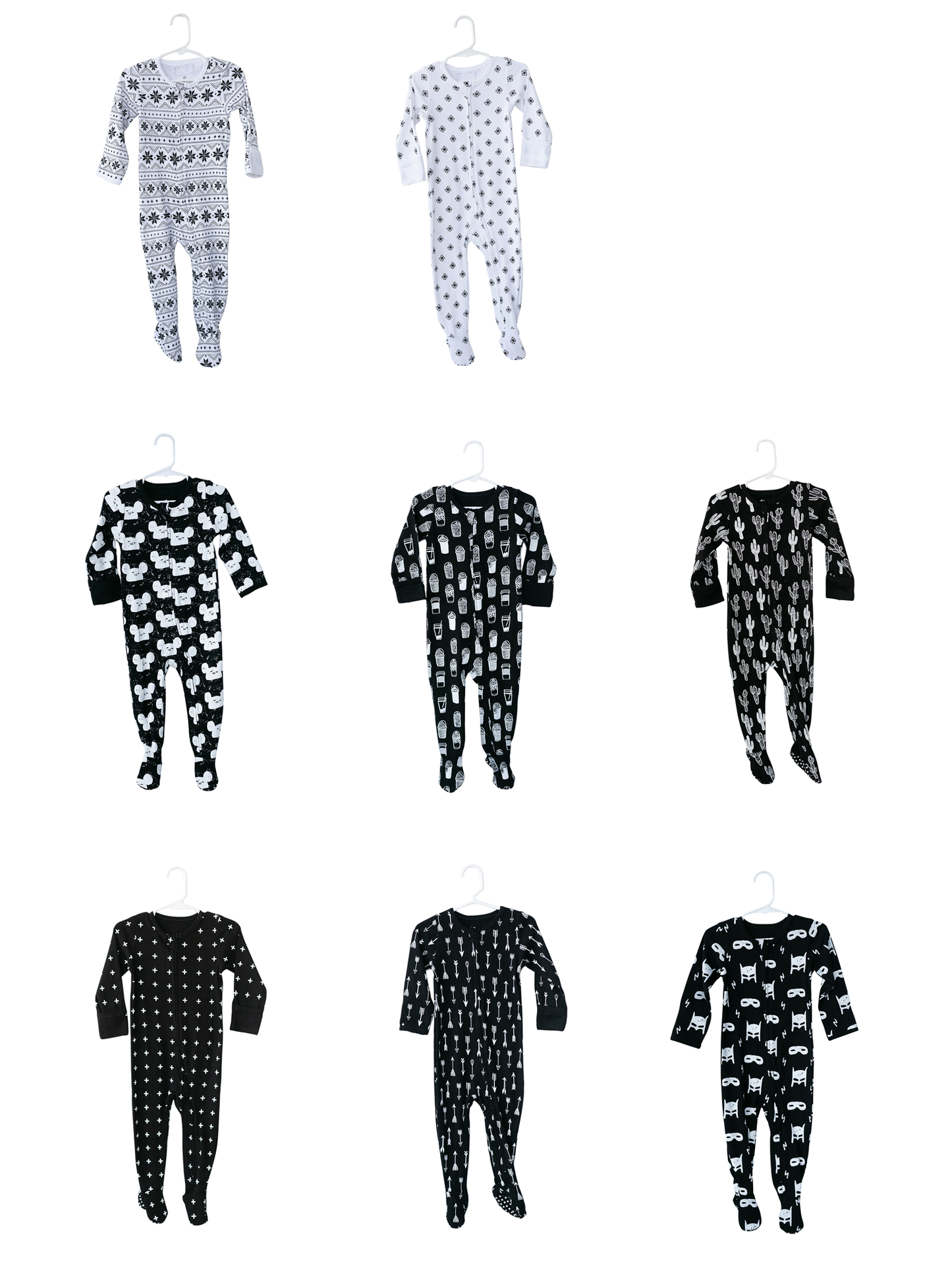 Signature print organic Zip Footie by Modern Burlap