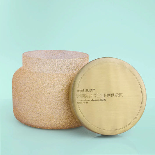 Capri Blue - Pumpkin Dulce Champagne Glitter Glam Jumbo Jar, 48 oz