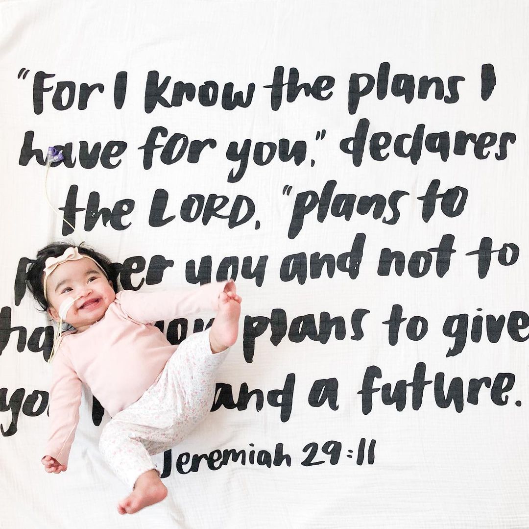 Jeremiah 29:11 Scripture swaddle and wall art by Modern Burlap
