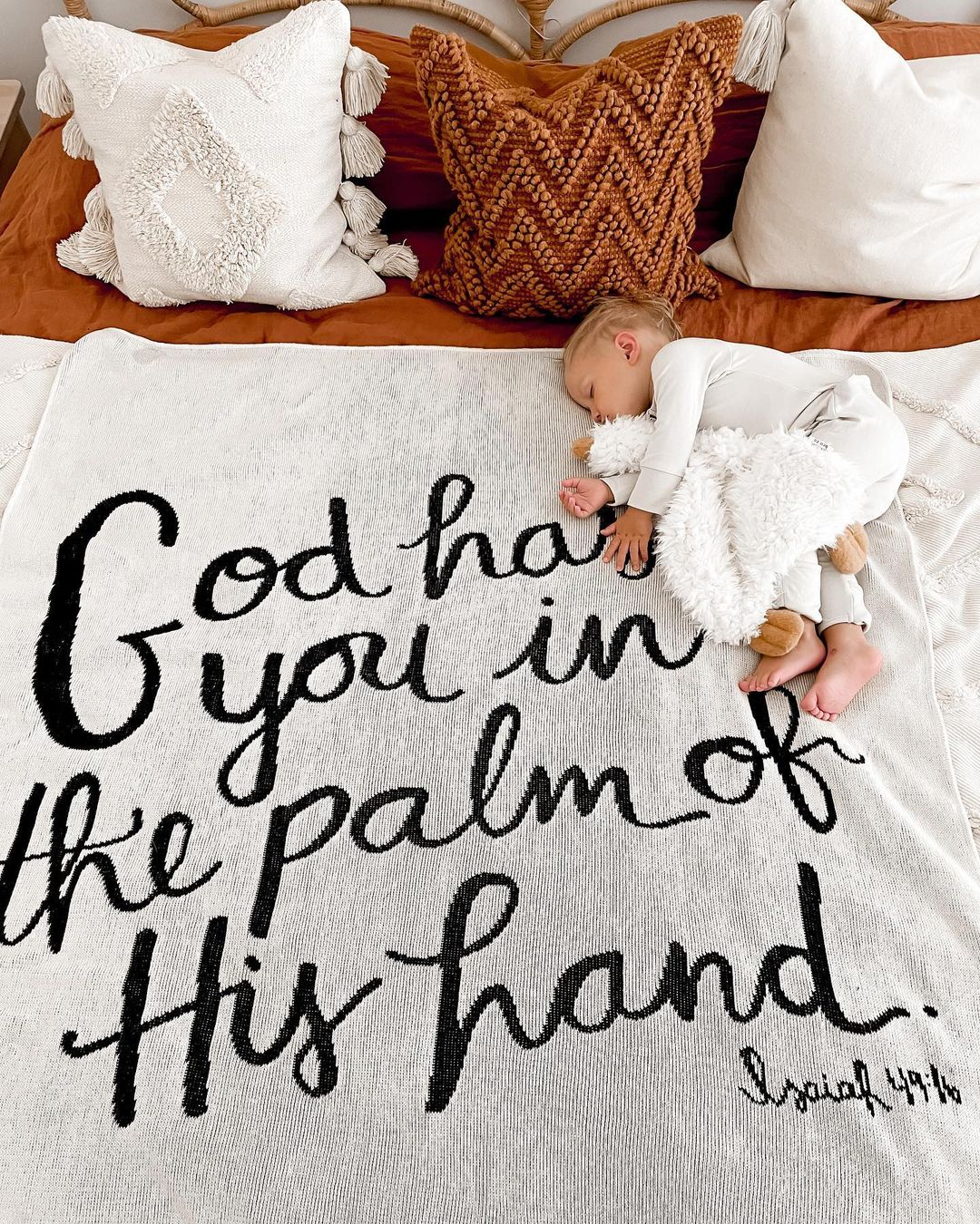 God Has You Recycled Cotton Throw Blanket | Made in USA