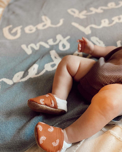 Made in the USA | Recycled Cotton Blend  God knew my heart needed you Throw Blanket