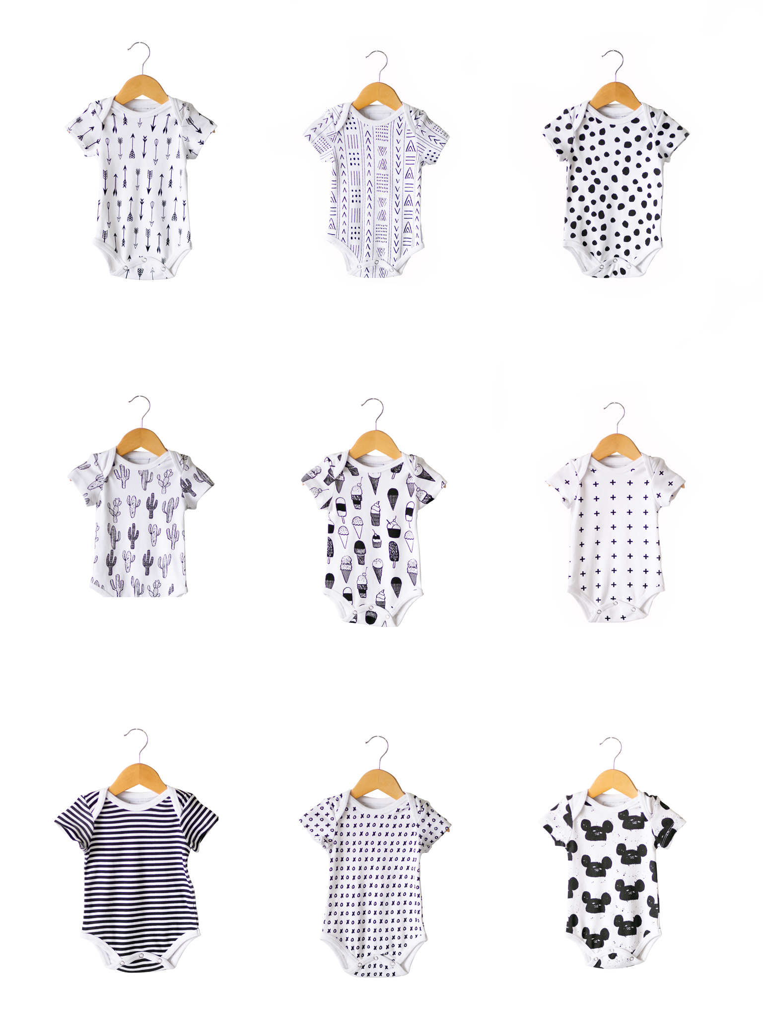 Organic Short Sleeve Baby Bodysuit | GOTS Certified Organic Cotton | Signature Prints