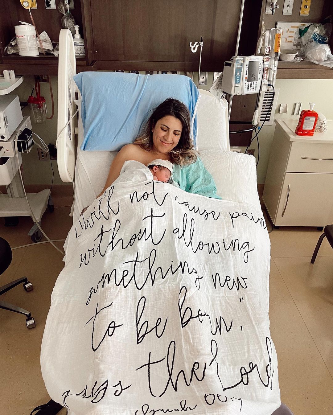 Isaiah 66:9 Scripture swaddle and wall art by Modern Burlap