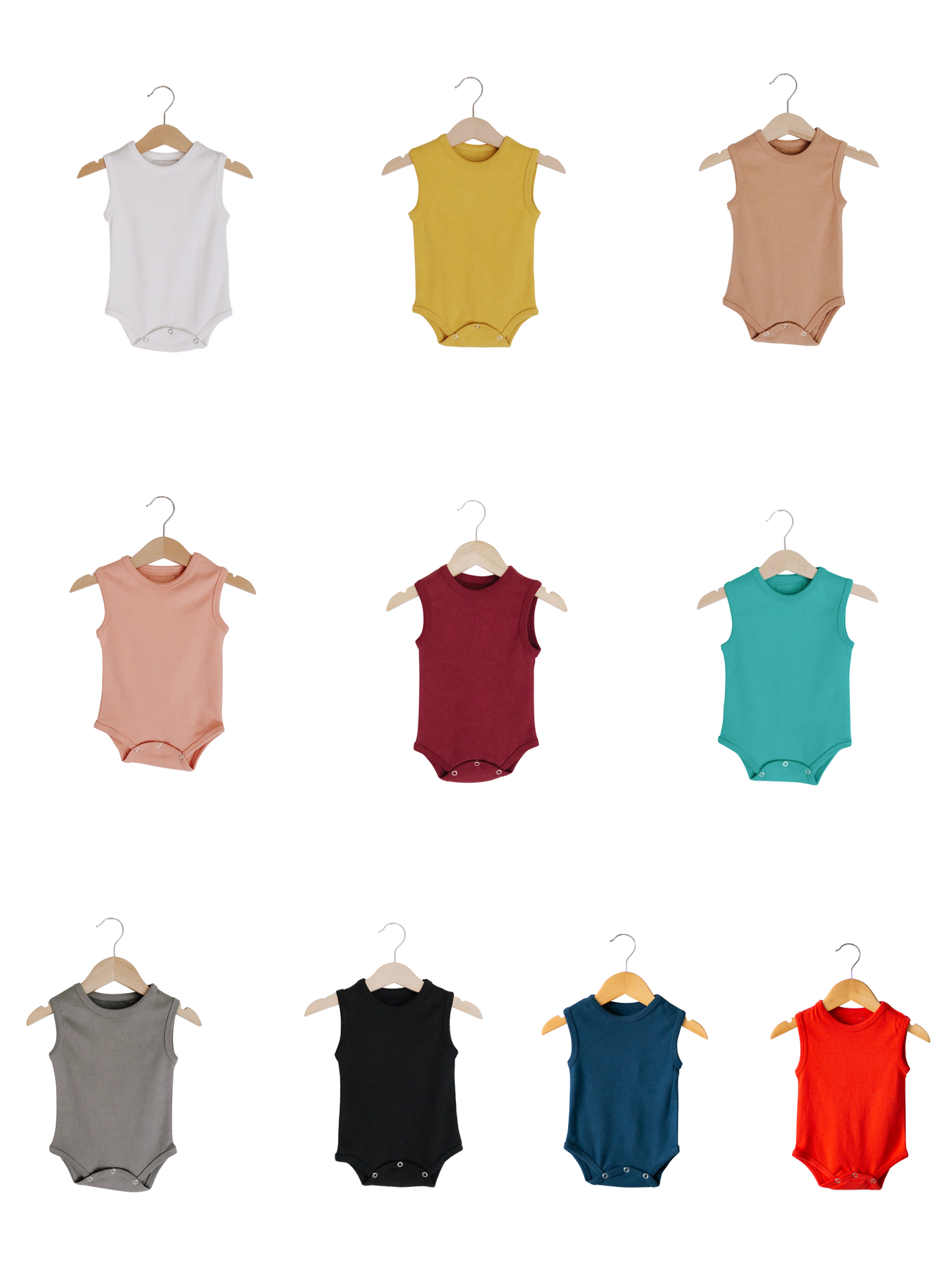 Organic Baby Tank Bodysuit | GOTS Certified Organic Cotton | Solid Colors