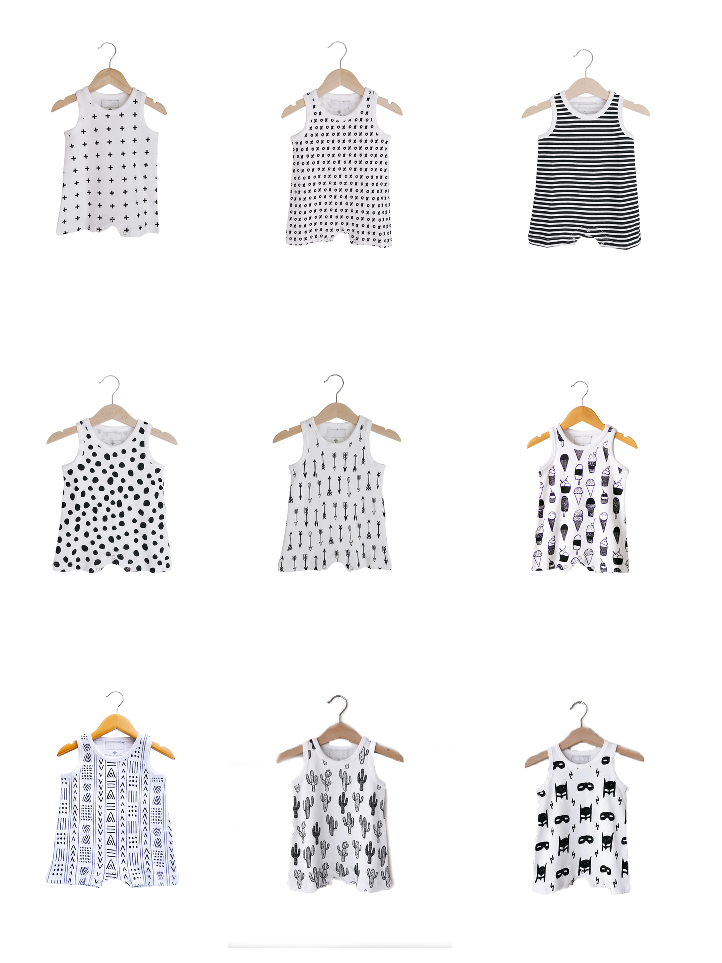 Organic Tank Romper | GOTS Certified Organic Cotton | Signature Prints