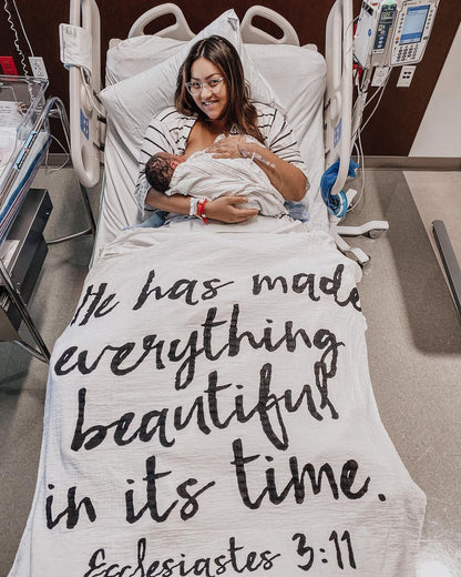 Ecclesiastes 3:11 Scripture swaddle and wall art by Modern Burlap