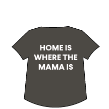 Home is where the mama is Kids Scoop Neck Tee -  Charcoal