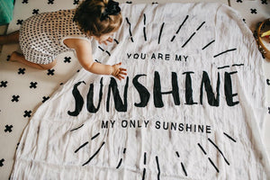 
                  
                    Load image into Gallery viewer, Organic Swaddle + Wall Art -   You are my sunshine
                  
                
