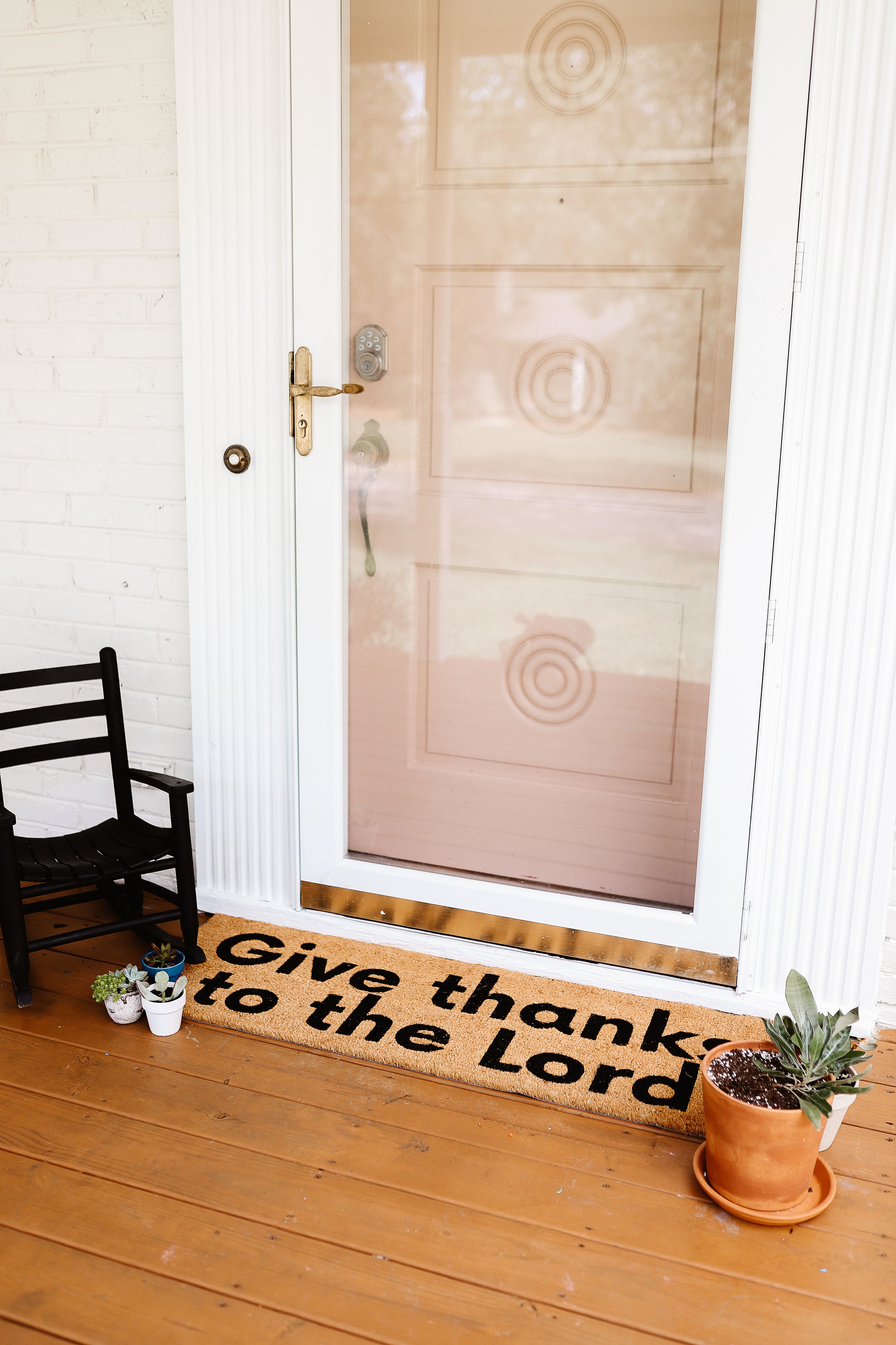 Thankful Grateful Blessed Door Mat Large Entrance Rug Rubber Front