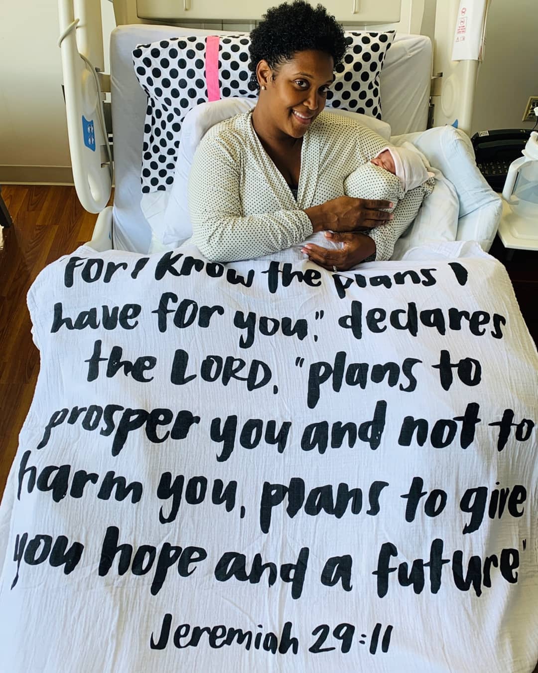 Jeremiah 29:11 Scripture swaddle and wall art by Modern Burlap