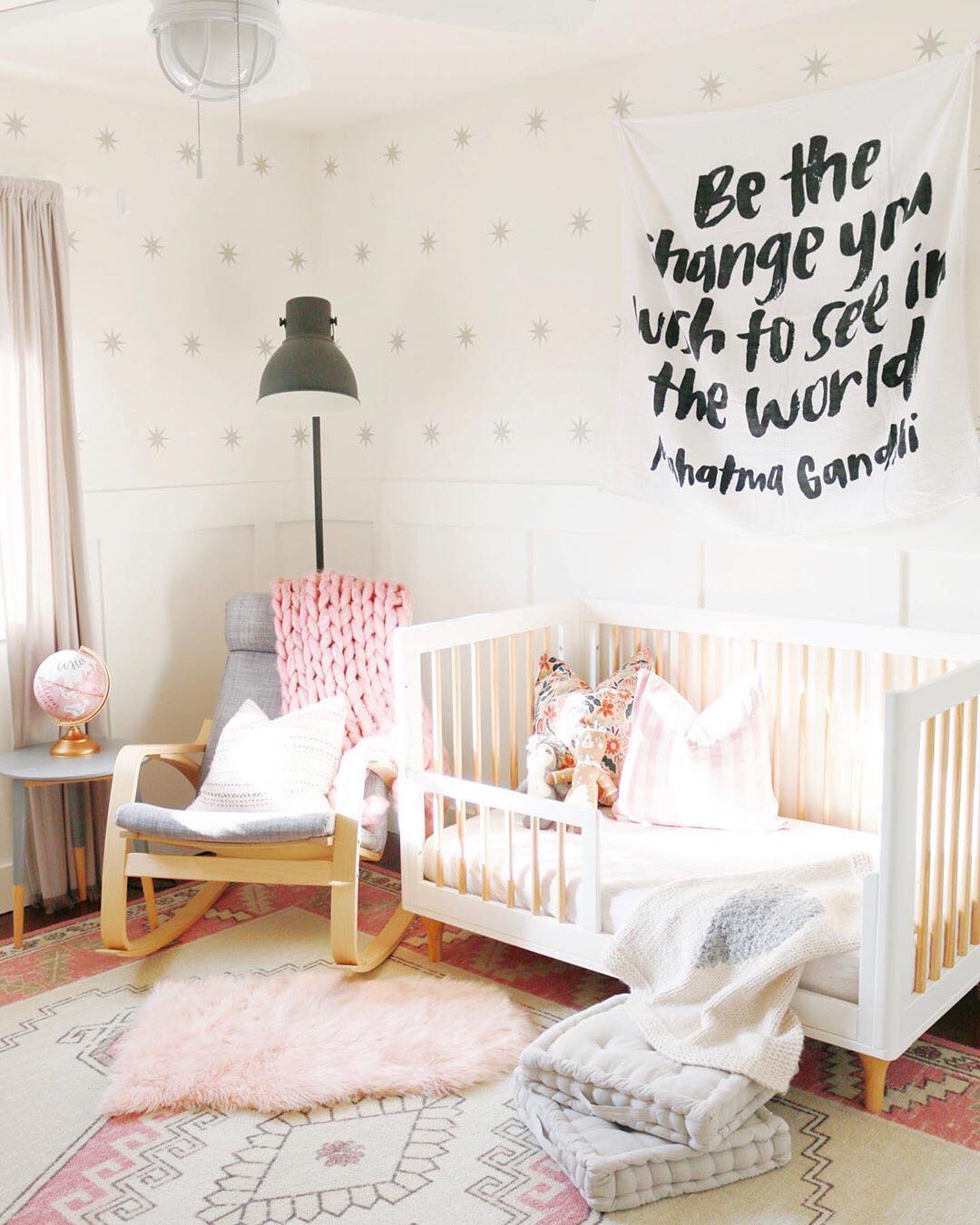 Be the Change Organic Swaddle + Wall Art | GOTS Certified Organic Cotton Muslin