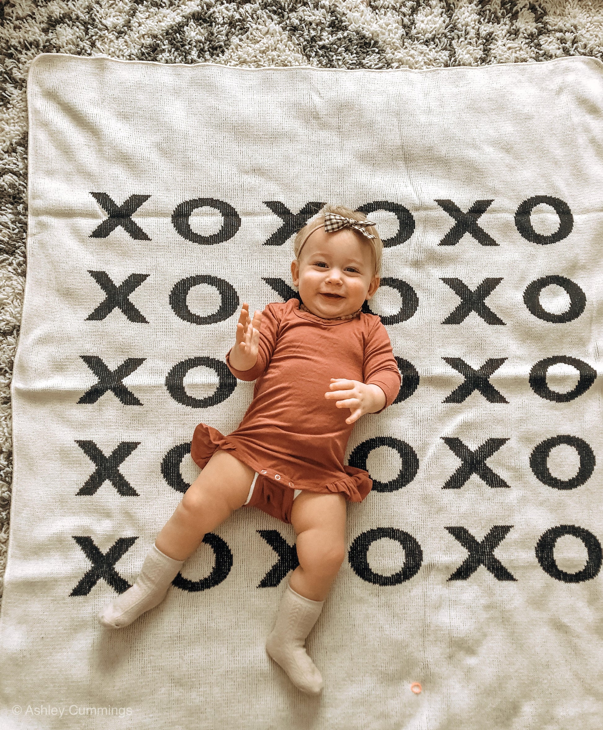 XO Recycled Cotton Throw Blanket | Made in USA