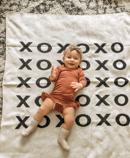 XO Recycled Cotton Throw Blanket | Made in USA