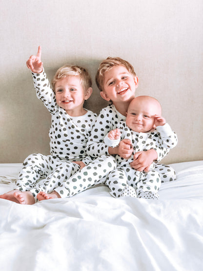 Organic Button Footie | GOTS Certified Organic Cotton | Signature Prints