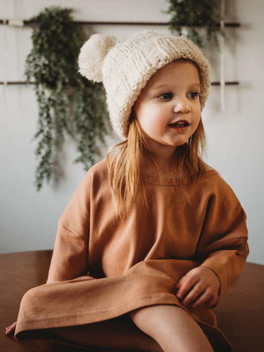 Solid color organic Slouch Dress by Modern Burlap