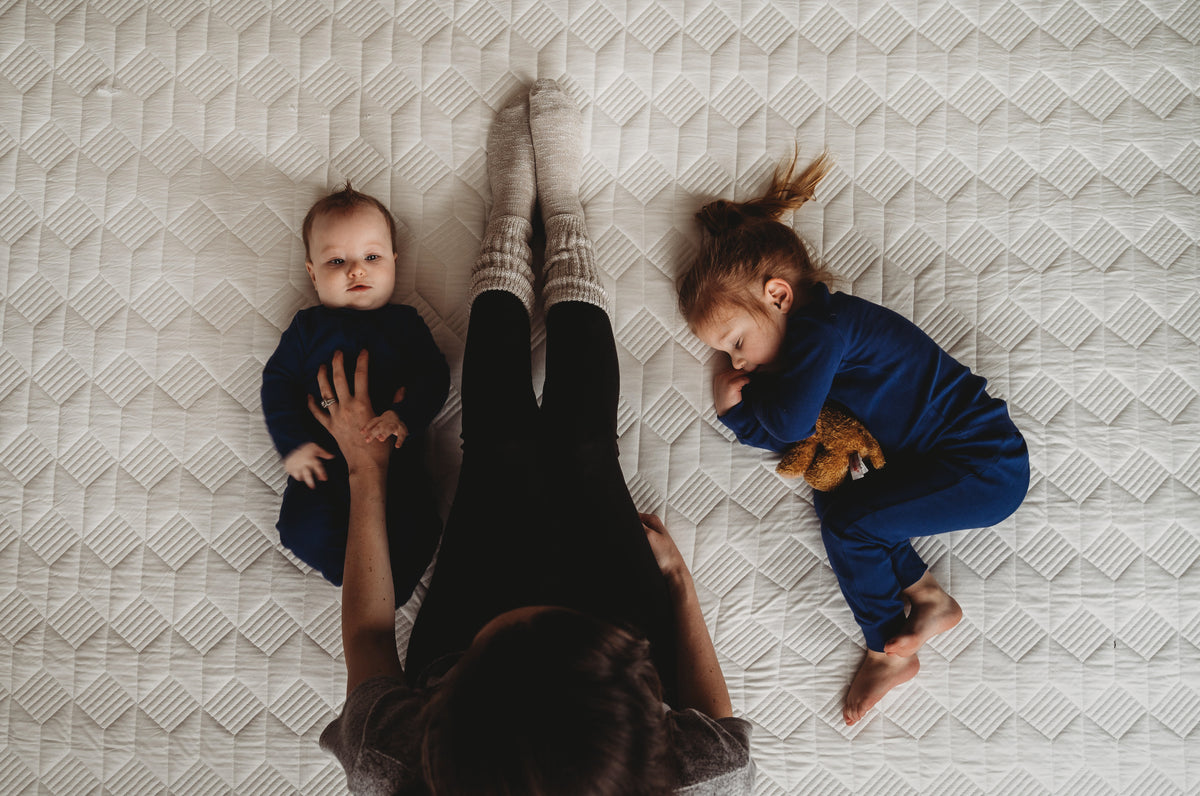 Organic Baby + Kids Pajama Set | Navy Peony