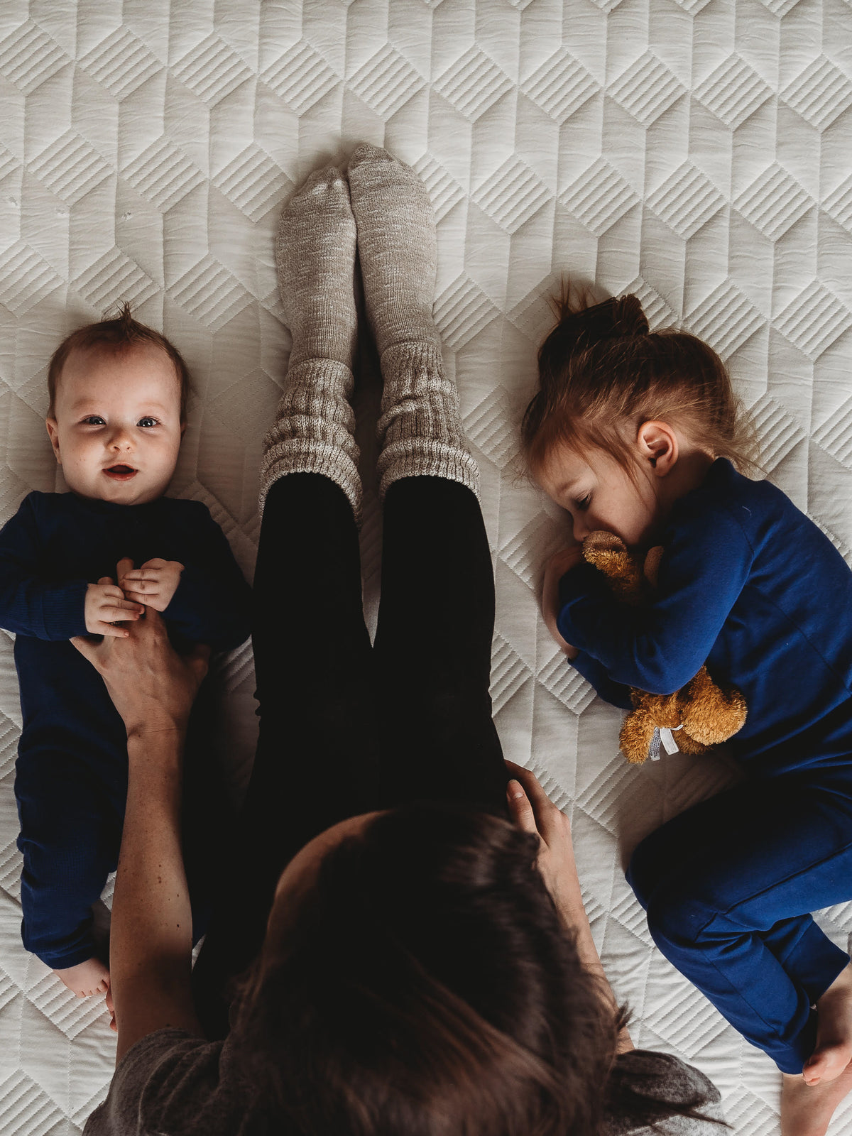 Organic Baby + Kids Pajama Set | Navy Peony