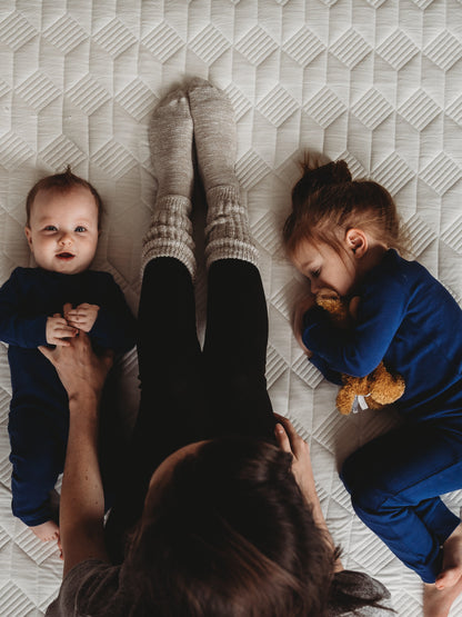 Organic Baby + Kids Pajama Set | Navy Peony